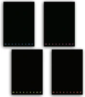 Pigna 02331230Q Füzet  black & fluo a/4 tűzött 42 lapos kockás margós kép