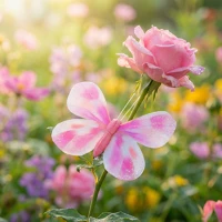 Pillangó 11692 Kerti dekoráció -  - 10 cm - csipeszes - 2 db / csomag kép