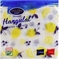 Piszke 1SZ1-070-B101 Szalvéta  hangulat 1 rétegű 33x33 cm 1/4 hajtogatott 70 lapos kép