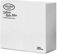 Piszke 1SZ2-035-BF102 Szalvéta  tiszta 2 rétegű 33x33 cm 1/4 hajtogatott 35 lapos fehér kép