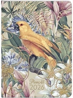 Planall 23.09723 Zsebnaptár  b/6 heti álló fehér lapos aranyozott parrot 2026. kép