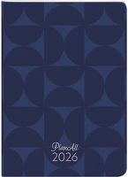 Planall 23.09724 Zsebnaptár  b/6 heti álló fehér lapos aranyozott blue 2026. kép