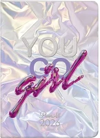 Planall 23.09731 Zsebnaptár  b/6 heti álló fehér lapos aranyozott girl 2026. kép