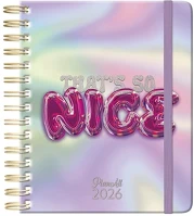 Planall 23.09757 Határidőnapló  midi b/6 heti spirálos keményfedelű gumis nice 2026. kép