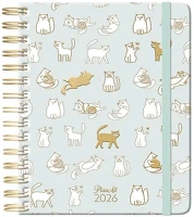 Planall 23.09774 Határidőnapló  classic b/5 heti spirálos keményfedelű gumis kitty 2026. kép