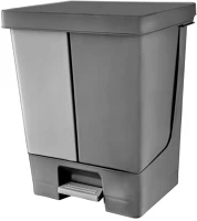 Planet ALDUP312 Pedálos szemetes kuka duo, osztott, műanyag, eco antracit, 50l kép