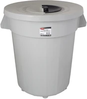 Planet DA503XSZADUP112 Kerek szemetes kuka, fedéllel, műanyag, eco szürke, 120 l kép