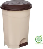 Planet DA503XSZADUP126B Pedálos szemetes kuka, műanyag, eco barna kivehető kosárral, 12l no3 kép