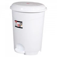 Planet DA503XSZADUP129 Pedálos szemetes kuka, műanyag, luxury fehér, kivehető kosárral, 50l no5 kép