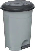 Planet DA503XSZADUP130P Pedálos szemetes kuka, műanyag, eco antracit, kivehető kosárral, 50l kép