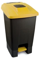Planet DA503XSZADUP203S szelektív hulladékgyűjtő konténer, műanyag, pedálos,  fekete/sárga kép
