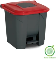 Planet DA503XSZADUP225P szelektív hulladékgyűjtő konténer, műanyag, pedálos, antracit/piros kép