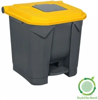 Planet DA503XSZADUP225S szelektív hulladékgyűjtő konténer, műanyag, pedálos, antracit/sárga kép