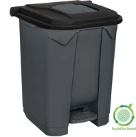 Planet DA503XSZADUP226F szelektív hulladékgyűjtő konténer, műanyag, pedálos, antracit, fekete kép