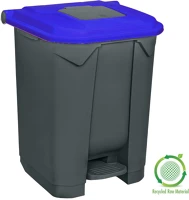 Planet DA503XSZADUP226K szelektív hulladékgyűjtő konténer, műanyag, pedálos, antracit, kék kép