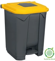 Planet DA503XSZADUP226S szelektív hulladékgyűjtő konténer, műanyag, pedálos, antracit, sárga kép