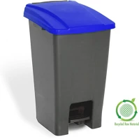Planet DA503XSZADUP228K Szelektív hulladékgyűjtő konténer, műanyag, pedálos, antracit/kék, 70l kép