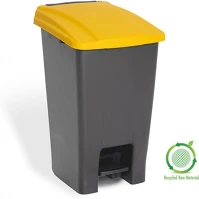 Planet DA503XSZADUP228S szelektív hulladékgyűjtő konténer, műanyag, pedálos, antracit/sárga kép
