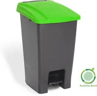 Planet DA503XSZADUP228Z szelektív hulladékgyűjtő konténer, műanyag, pedálos, antracit/zöld kép