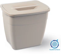 Planet H65UP500MINK Koala szemetes, fedővel 6l (hanging bucket) mink (tejeskávé) színű kép