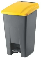 Planet UP227-214 Szemetes kuka pedálos műanyag 50 literes antracit/sárga kép