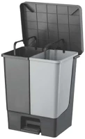 Planet UP312-245 Szemetes kuka pedálos 2x25 literes sötétszürke/világosszürke kép