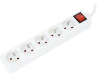 Platinet OL5F15W Omega hálózati elosztó kapcsolóval 5din 1,5m white kép