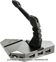 Platinet OUHCRG2 Omega varr mouse bungee 3in1 combo usb2.0 hub and microsd reader silver kép
