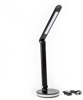 Platinet PDL400RGBB Asztali lámpa rgb, 12w, usb-a és usb-c töltő portal, 6000k, 500 lumen, fekete kép