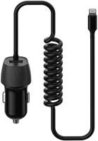 Platinet PLCRSL Car charger spiral 3,4a lightning cable black kép