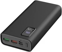 Platinet PMPB20WQC727B Power bank hordozható töltő 20000mah, 2 usb, qc 3.0, led kijelző, fekete kép