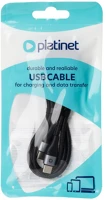 Platinet PSCCC120B Usb-c to usb-c 60w braided cable 1m black kép
