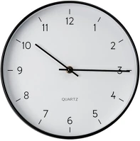 Platinet PZSP Fali óra, kerek, néma mechanizmussal, fekete - fehér kép