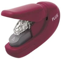 Plus COR_PLUS31179 Kapocs nélküli tűzőgép, kézi, 5 lap, bordó kép
