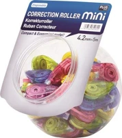 Plus COR_PLUS51660 Hibajavító roller display, mini, 5 mm x 6 m, vegyes színek kép