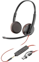Poly 8X229A6 Blackwire 3225 sztereó USB-C headset + 3,5 mm-es csatlakozó + USB-C kép