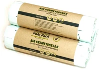 Poly-pack H65SZEMKUK212742 Kukoricakeményítő alapú (en13432) pla zsák 730x1150x0,03mm, 120l, 10 darab/tekercs kép