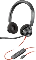 Poly plantronics BLACKWIRE 3320-M USB-C/A Blackwire 3320-m usb-c/a headset black kép