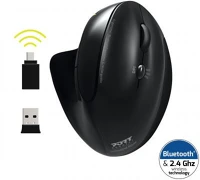 Port 900706-BT Connect ergonómikus  újratölthető bluetooth egér fekete kép