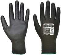 Portwest 21.01266 Kesztyű mártott  nylon pu tenyérrel fekete 11-es 2 darab/pár kép