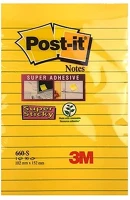 Post-it 03.00206 Öntapadós jegyzettömb 3m  660-3 102x152mm super sticky vonalas 90 lap kép