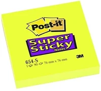 Post-it 03.0021506 Öntapadós jegyzettömb 3m  76x76mm super sticky 12x90 lap kép