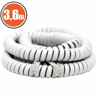 Prc 20104 4p4c spirál telefonvezeték 3,6m fehér kép