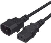 Premiumcord KPS1 Tápkábel, hosszabbító kábel, c13-c14, pc, m/f, 1m, fekete kép