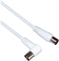 Premiumcord KTMF05U Antenna kábel, koax, 90° hajlított csatlakozó, tv-hez,  5m, fehér kép