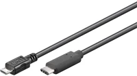Premiumcord KU31CB1BK Kábel usb 2.0, usb-c - micro-b, m/m,   1m, fekete kép