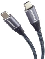 Premiumcord KU31CR1 Kábel usb 3.2 gen 2x2, c - c, 100w, 5a, 20gbit/s, m/m, 1m, szürke kép
