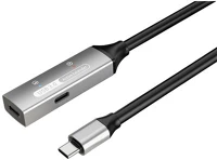 Premiumcord KU31REP15AL Aktív kábel usb-c 3.2 gen1, hosszabbító, repeater, c - c, m/f, 15m, fekete kép