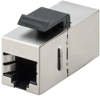 Premiumcord SRJP-07 Toldó, coupler, stp rj45 cat6, ezüst kép