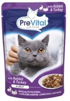 Prevital COR_LAE020 macskaeledel, alutasakos, felnőtt macskáknak, 100 g, prevital, nyúl és kép